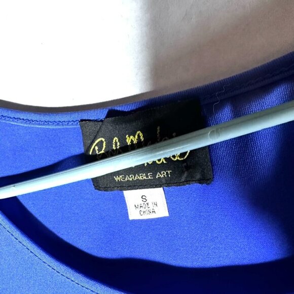 Bob Mackie Wearable Art Size Small Blue Tank - Picture 3 of 5